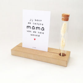 Memory Shelf met Droogbloemen en een kaartje | Jij bent de liefste mama van de hele wereld