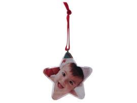 DIY Foto kerstbal ster