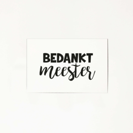 Mini kaart – Bedankt meester