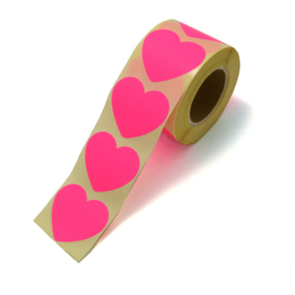Stickers | Pink heart | 10 stuks