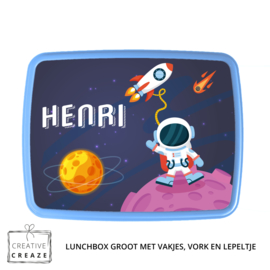 Lunchbox met naam | Space Adventure
