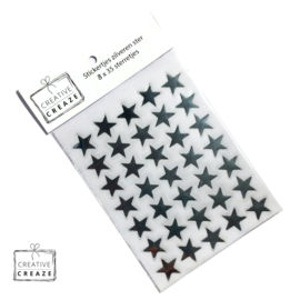 Stickertjes ster zilver  | 280 stuks