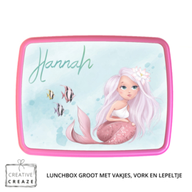 Lunchbox met naam | Zeemeermin