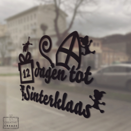 Raamsticker Aftelkalender Sinterklaas - herbruikbaar