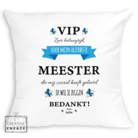 Kussen VIP meester