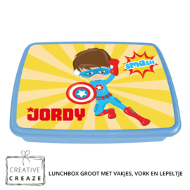 Lunchbox met naam | Superheld