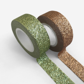 Washitape - 5m - Glitter Groen