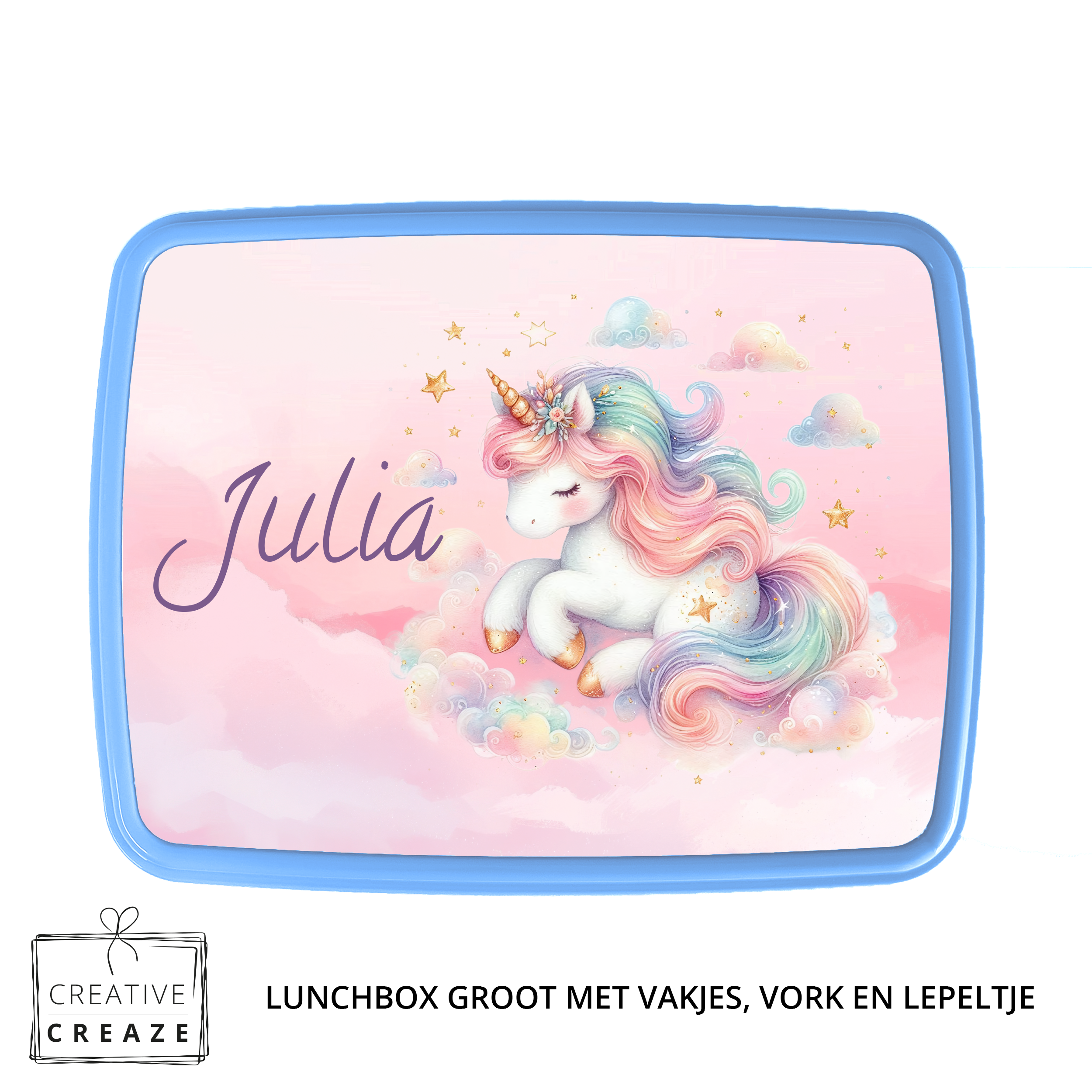 Lunchbox met naam | Cloud Unicorn