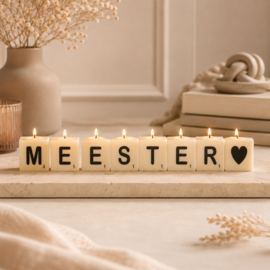 Letterkaarsjes - MEESTER♡ – origineel cadeau voor meester