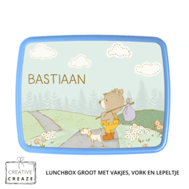 Lunchbox met naam | Beer op pad