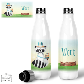 Thermosfles RVS Stoere wasbeer - 500 ml - Warm en koud - €24,99