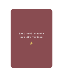 Kaart | Heel veel sterkte met dit verlies