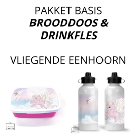 Pakket basic | Brooddoos en drinkfles| verschillende designs mogelijk | deel 3