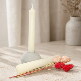 Sojakaarsen met droogbloemen en kaarshouder in cadeaudoosje – Lieve juf