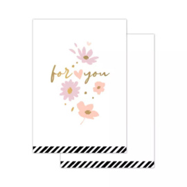 Minikaartje Flowers - For You