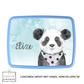 Lunchbox met naam | Panda