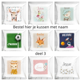 Bestel hier je kussen met naam - verschillende designs - deel 3