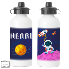 Drinkfles met naam | Space Adventure | 400 ml of 600 ml