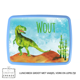 Lunchbox met naam | Dino