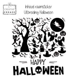 Raamsticker dorpje met optie uitbreidingspakketten voor Halloween, Sinterklaas, Kerstmis - herbruikbaar