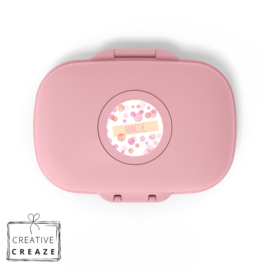 Snackbox Monbento Gram met naam | Pink Bubbles
