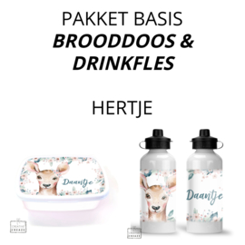 Pakket basic | Brooddoos en drinkfles| verschillende designs mogelijk | deel 3