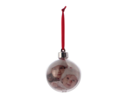 DIY Foto kerstbal rond