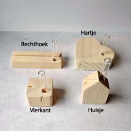 Mini Memory Shelf met vaasje - keuze uit 4 vormen