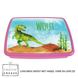 Lunchbox met naam | Dino