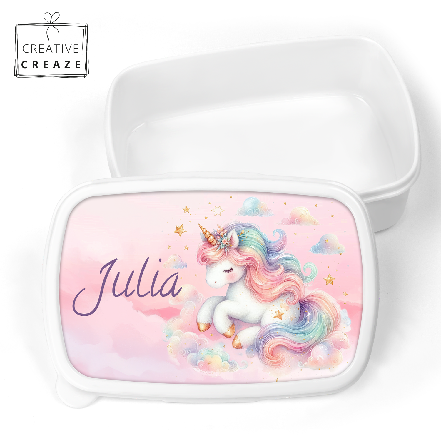 Brooddoos met naam – Cloud Unicorn