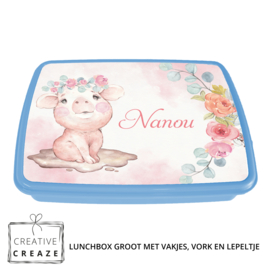 Lunchbox met naam | Schattig varkentje