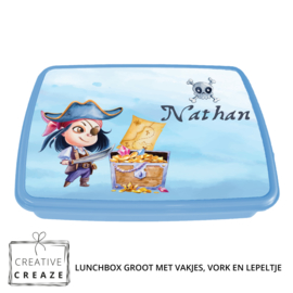 Lunchbox met naam | Piraat