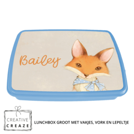 Lunchbox met naam | Vintage vosje