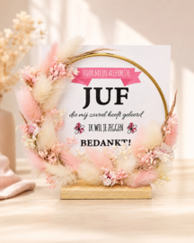 Flowerhoop met droogbloemen – Bedankt juf