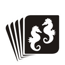 Sjabloon -  zeepaardjes