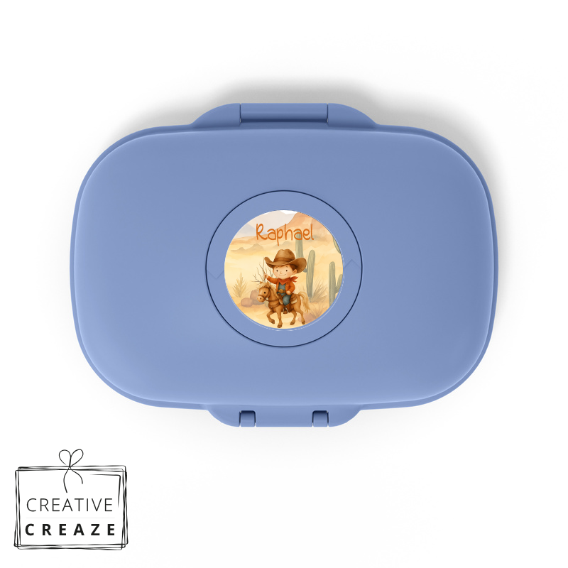 Snackbox Monbento Gram met naam | Cowboy - Wilde Westen | €18,99