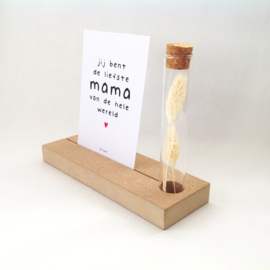 Memory Shelf met Droogbloemen en een kaartje | Jij bent de liefste mama van de hele wereld