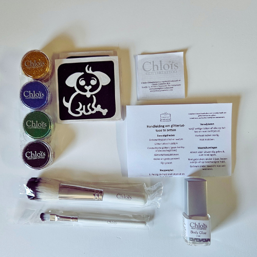 Glittertattoosetje Dieren