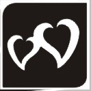 Sjabloon midi - double hearts