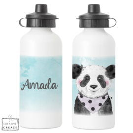 Drinkfles met naam | Panda | 400 ml of 600 ml