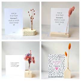 Mini Memory Shelf met vaasje - keuze uit 4 vormen