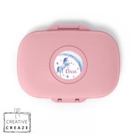 Snackbox Monbento Gram met naam | Rainbow Unicorn