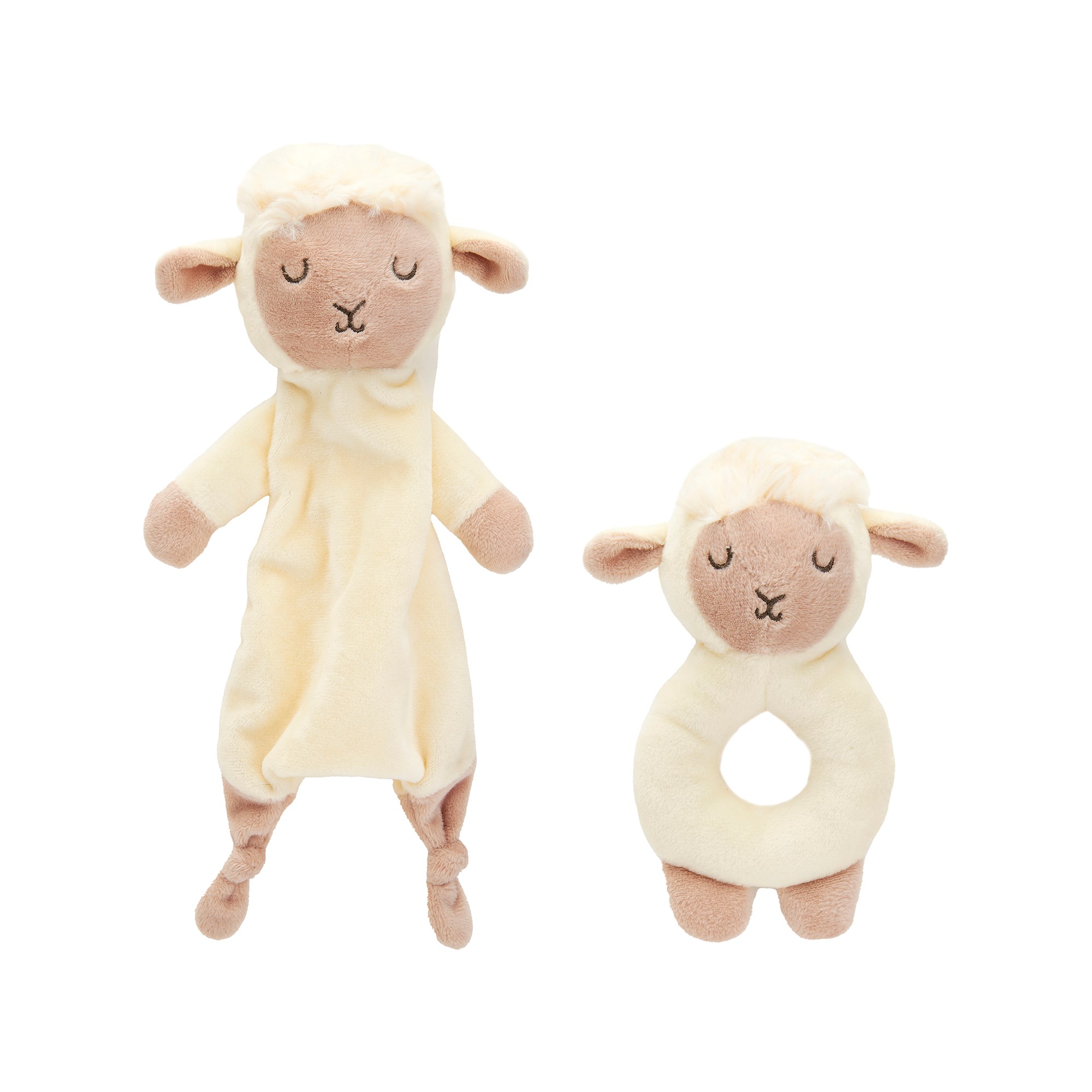 Lammetje pakket nachtlampje, knuffeldoekje en rammelaar | Sass & Belle