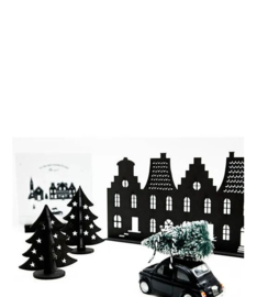 Houten kerst set - 2 kerstboompjes