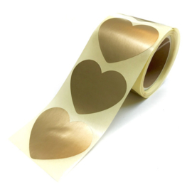Stickers | Golden heart | 10 stuks
