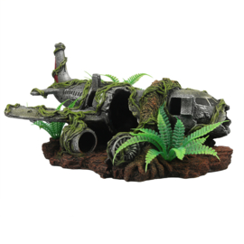 Vliegtuigwrak jungle 30,3*19,3*17cm
