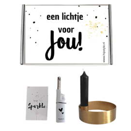 kadopakket 'EEN LICHTJE VOOR JOU' / keuze kleuren kaarsjes