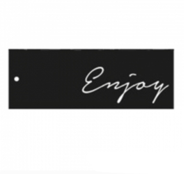 Hanglabel  - Enjoy zwart