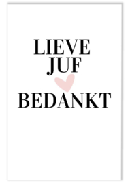 kadopakket 'Juf ' keuze uit kleuren kaarsje