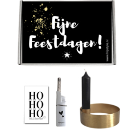 kadopakket 'FIJNE FEESTDAGEN' / keuze kleuren kaarsjes